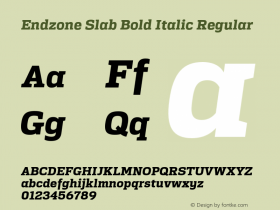 Endzone Slab Bold Italic