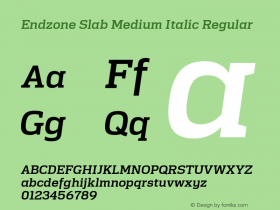 Endzone Slab Medium Italic