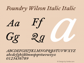 Foundry Wilson Italic