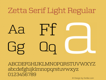 Zetta Serif Light
