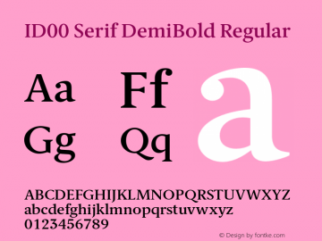 ID00 Serif DemiBold