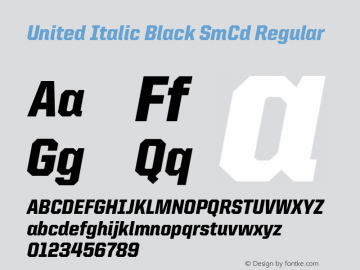 United Italic Black SmCd