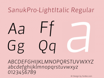 SanukPro-LightItalic