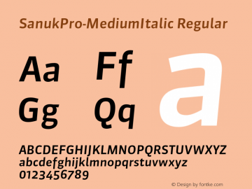 SanukPro-MediumItalic