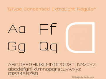 QType Condensed ExtraLight