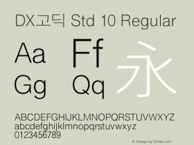 DX고딕 Std 10