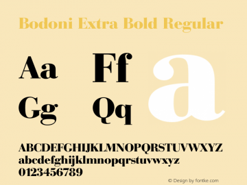 Bodoni Extra Bold