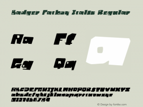 Badger Fatboy Italic