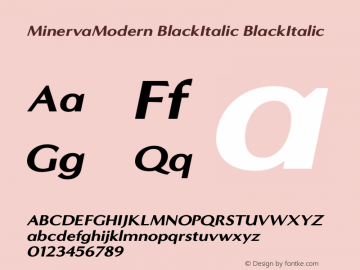 MinervaModern BlackItalic