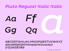 Pluto Regular Italic