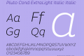 Pluto Cond ExtraLight Italic