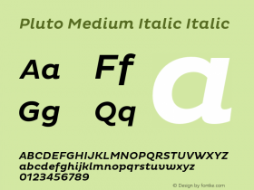 Pluto Medium Italic