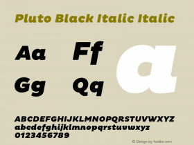 Pluto Black Italic