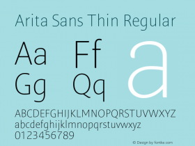 Arita Sans Thin