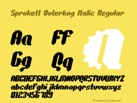 Sprokett Outerkog Italic