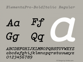 ElementaPro-BoldItalic