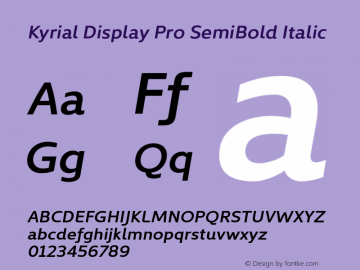 Kyrial Display Pro SemiBold