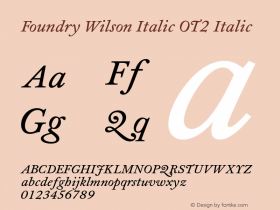 Foundry Wilson Italic OT2