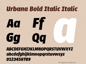Urbana Bold Italic