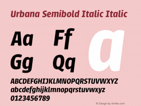 Urbana Semibold Italic