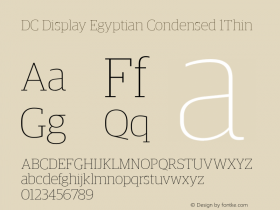 DC Display Egyptian Condensed