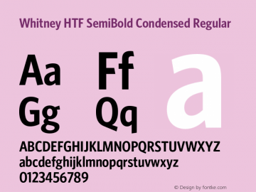 Whitney HTF SemiBold Condensed