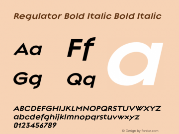 Regulator Bold Italic