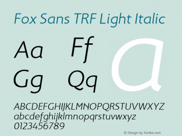 Fox Sans TRF Light