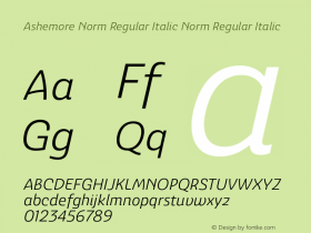 Ashemore Norm Regular Italic