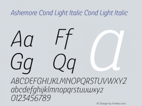 Ashemore Cond Light Italic
