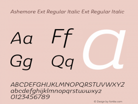 Ashemore Ext Regular Italic