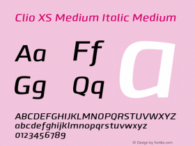 Clio XS Medium Italic