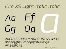 Clio XS Light Italic