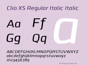 Clio XS Regular Italic