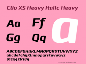 Clio XS Heavy Italic
