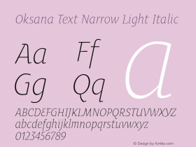Oksana Text Narrow Light