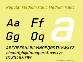 Regular Medium Italic