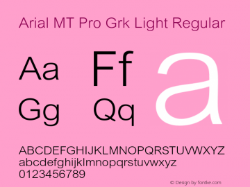 Arial MT Pro Grk Light