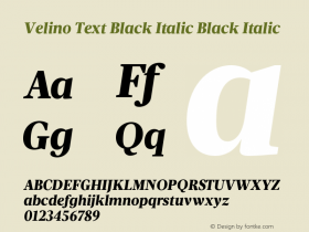 Velino Text Black Italic