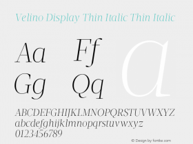 Velino Display Thin Italic