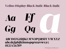 Velino Display Black Italic