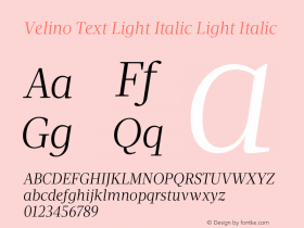 Velino Text Light Italic
