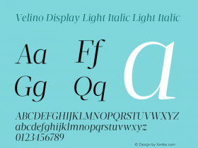 Velino Display Light Italic