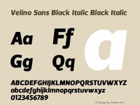 Velino Sans Black Italic