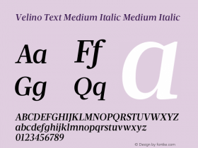 Velino Text Medium Italic