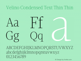 Velino Condensed Text Thin