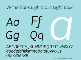 Velino Sans Light Italic