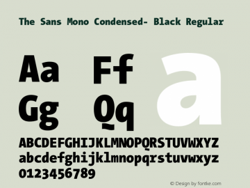 The Sans Mono Condensed- Black