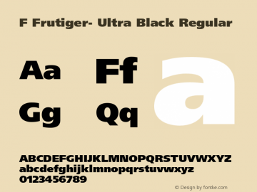 F Frutiger- Ultra Black
