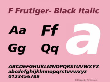 F Frutiger- Black